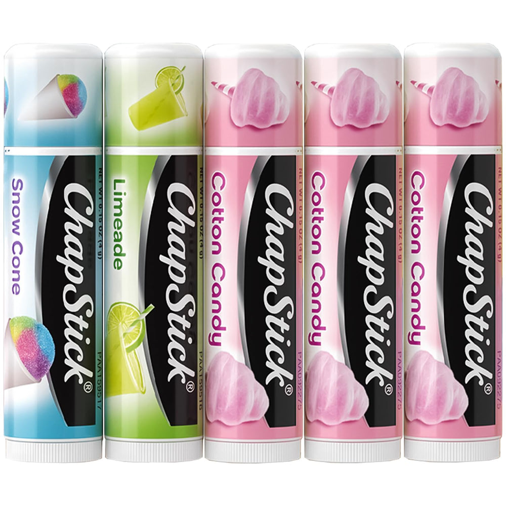 ChapStick Vacation Getaway Snow Cone lip balm provides quick hydration on the go.