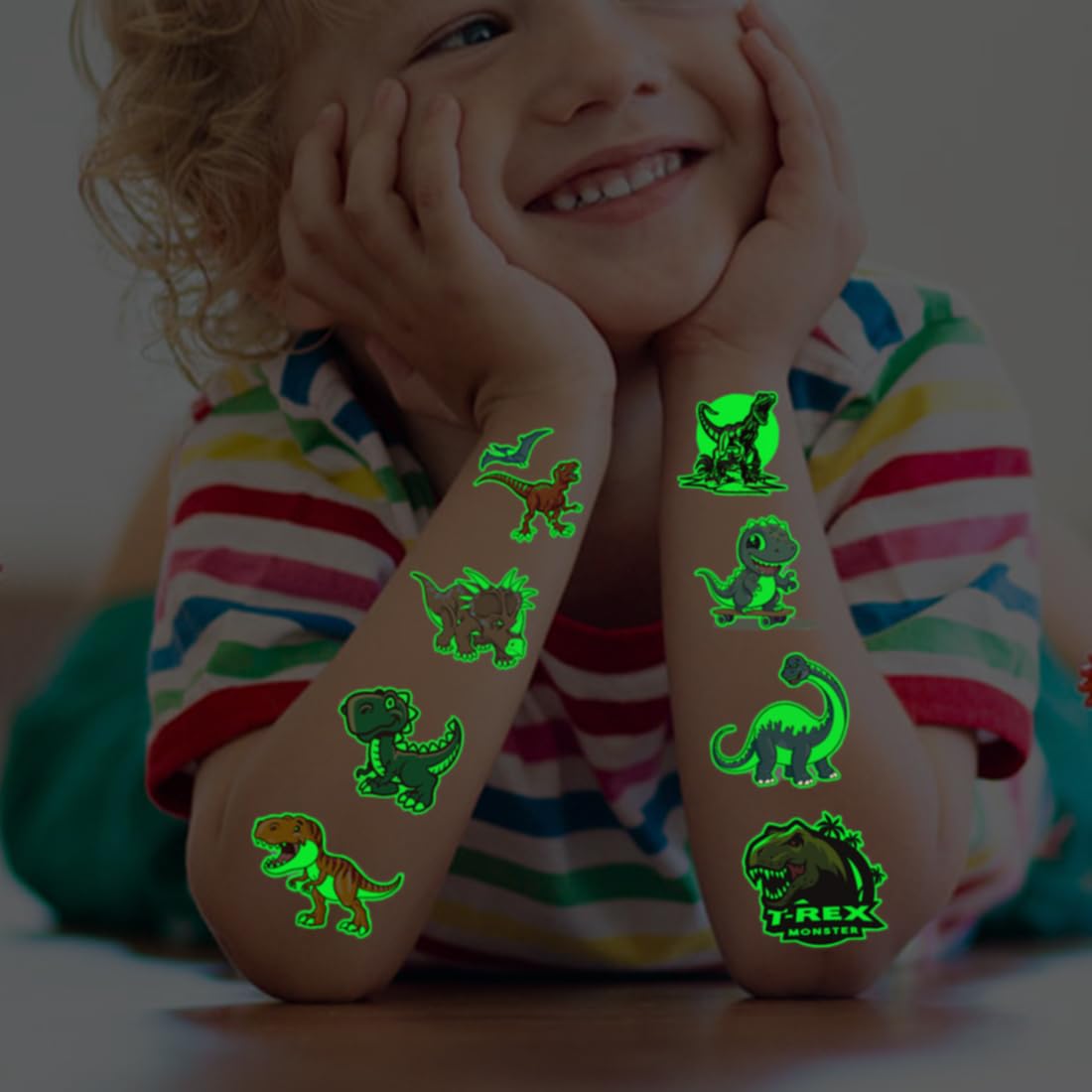 CHARLENT tatuajes dinosaurios seguros y no tóxicos para niños