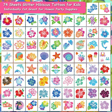 Tatuajes Hawái CHARLENT brillantes y resistentes para verano.