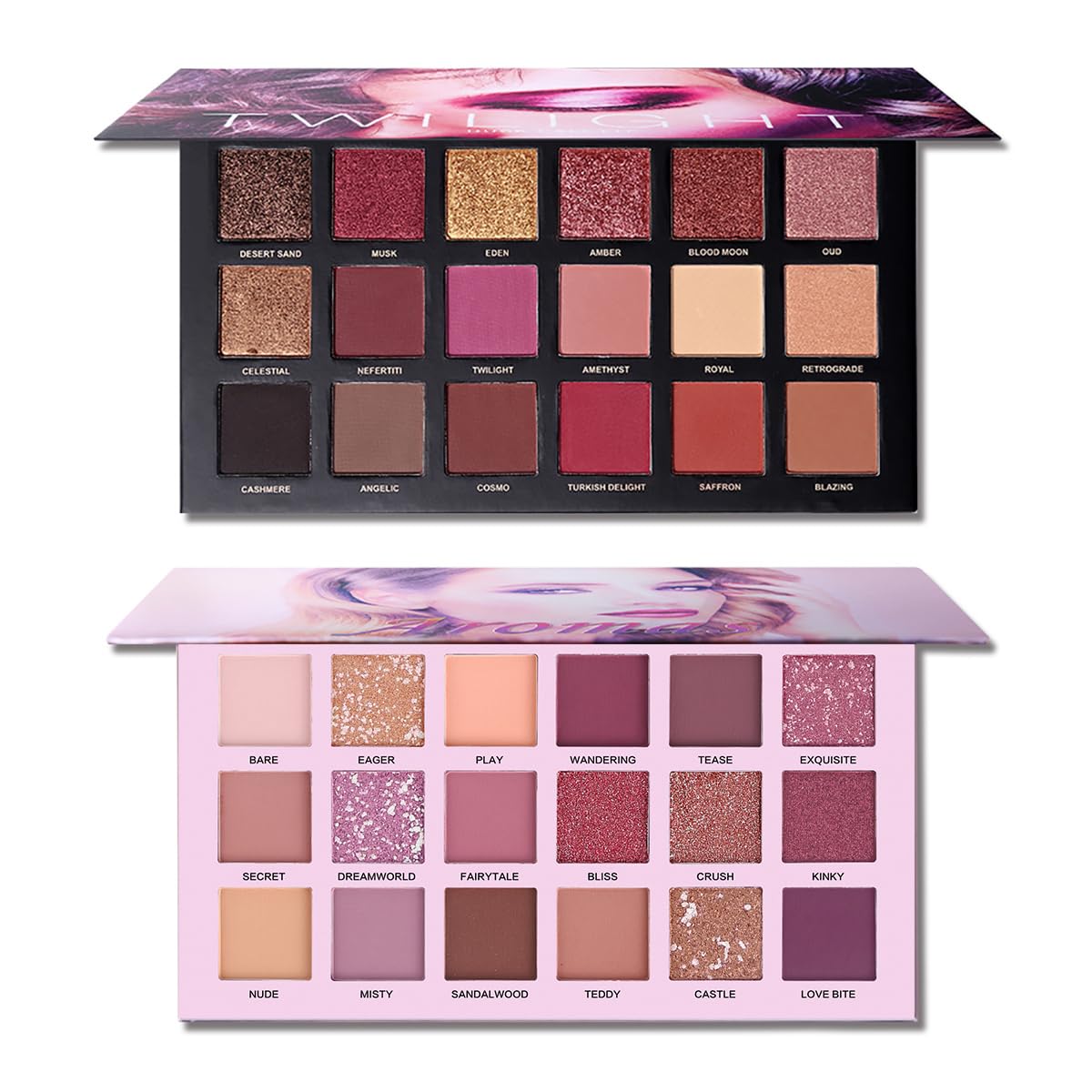CHARMCODE Twilight Dusk: paleta de 18 sombras para looks mate y brillo.