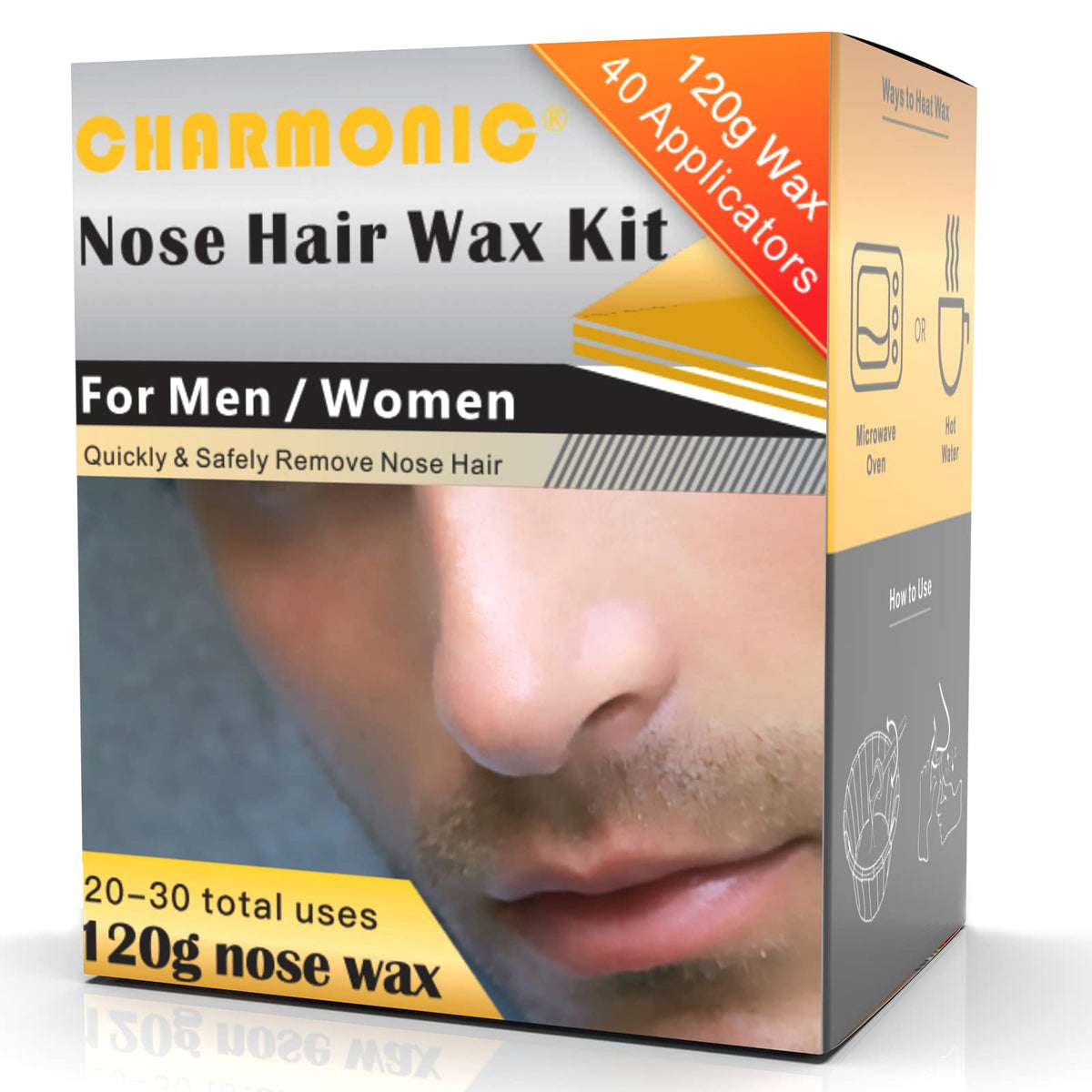 Charmonic kit cera nasal 120g - depilación rápida