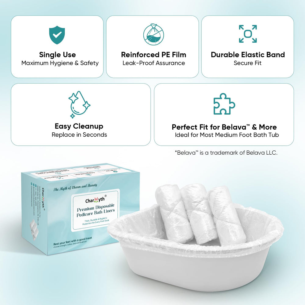 Charmyth Pedi Guard Liner desechables y sanitarios, opción higiénica y rápida.