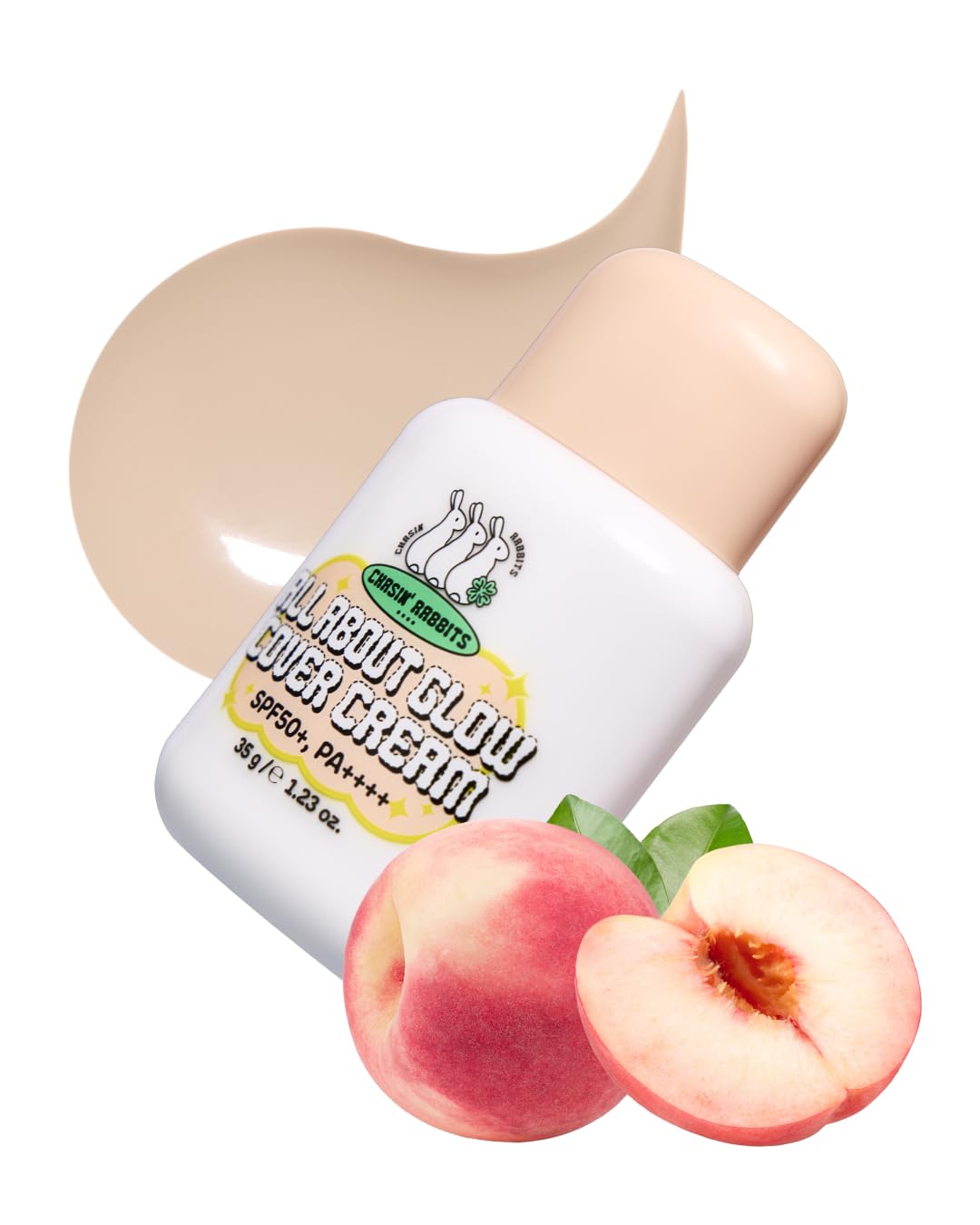 CHASIN' RABBITS All About Glow Cover Cream brillo natural y cobertura ligera para la piel