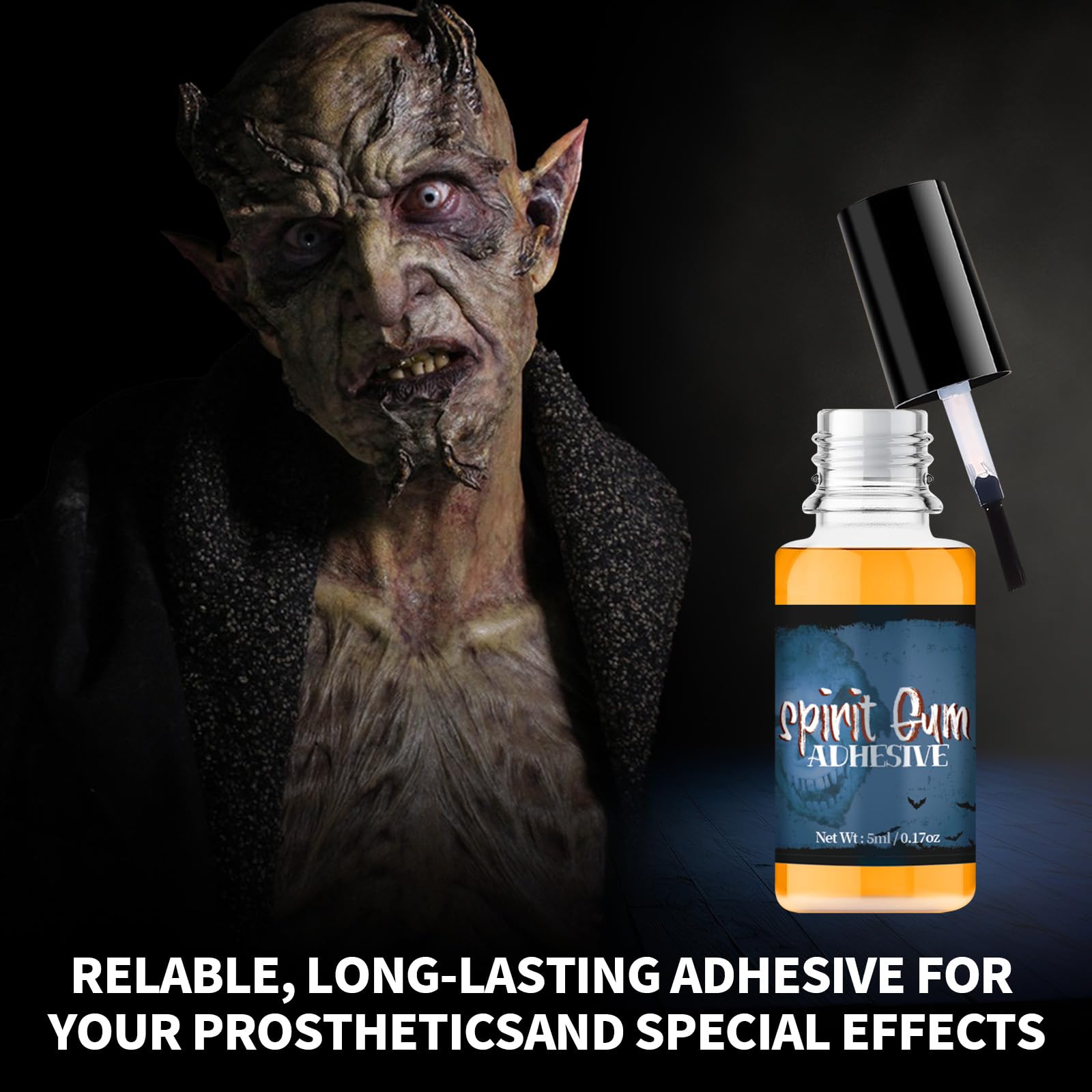 CHASPA Spirit Gum para orejas élficas mantiene la prótesis estable.