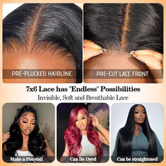 CHEETAHBEAUTY 26inch body wave lace front offers voluminous, natural drape.