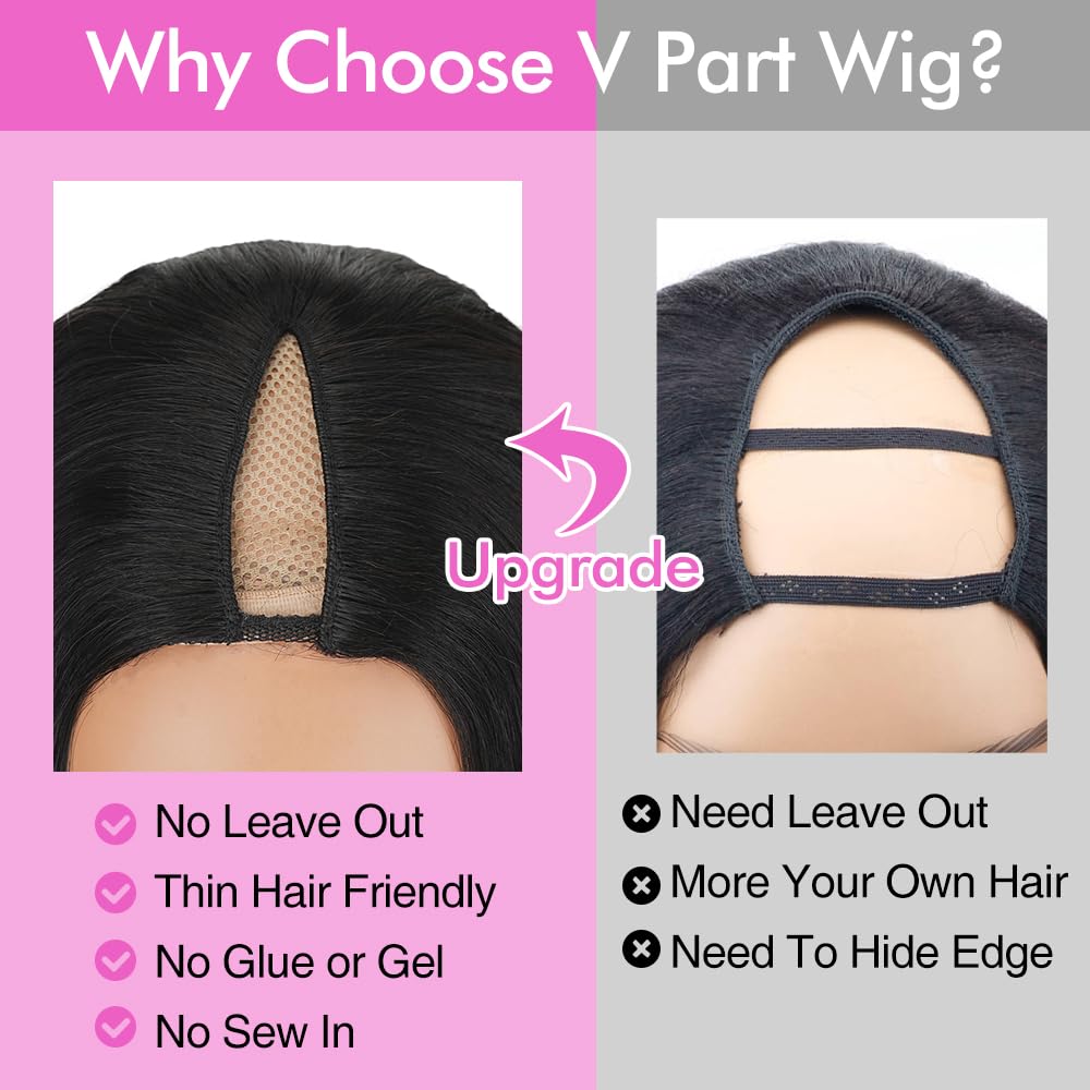 CHEETAHBEAUTY V Part wig front opening to blend leave-out
