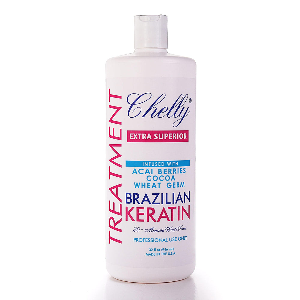 Chelly Superior Keratina: botella con aroma a chocolate para tratamiento profesional.