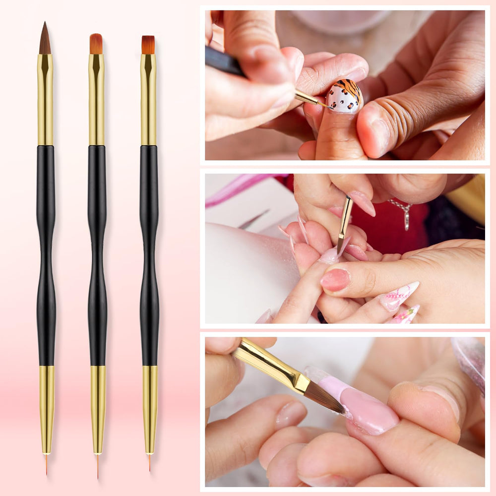 Chemailon: pinceles-dobles-extremos-arte-uñas, dos extremos para diferentes técnicas.