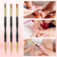 Chemailon: pinceles-dobles-extremos-arte-uñas, dos extremos para diferentes técnicas.