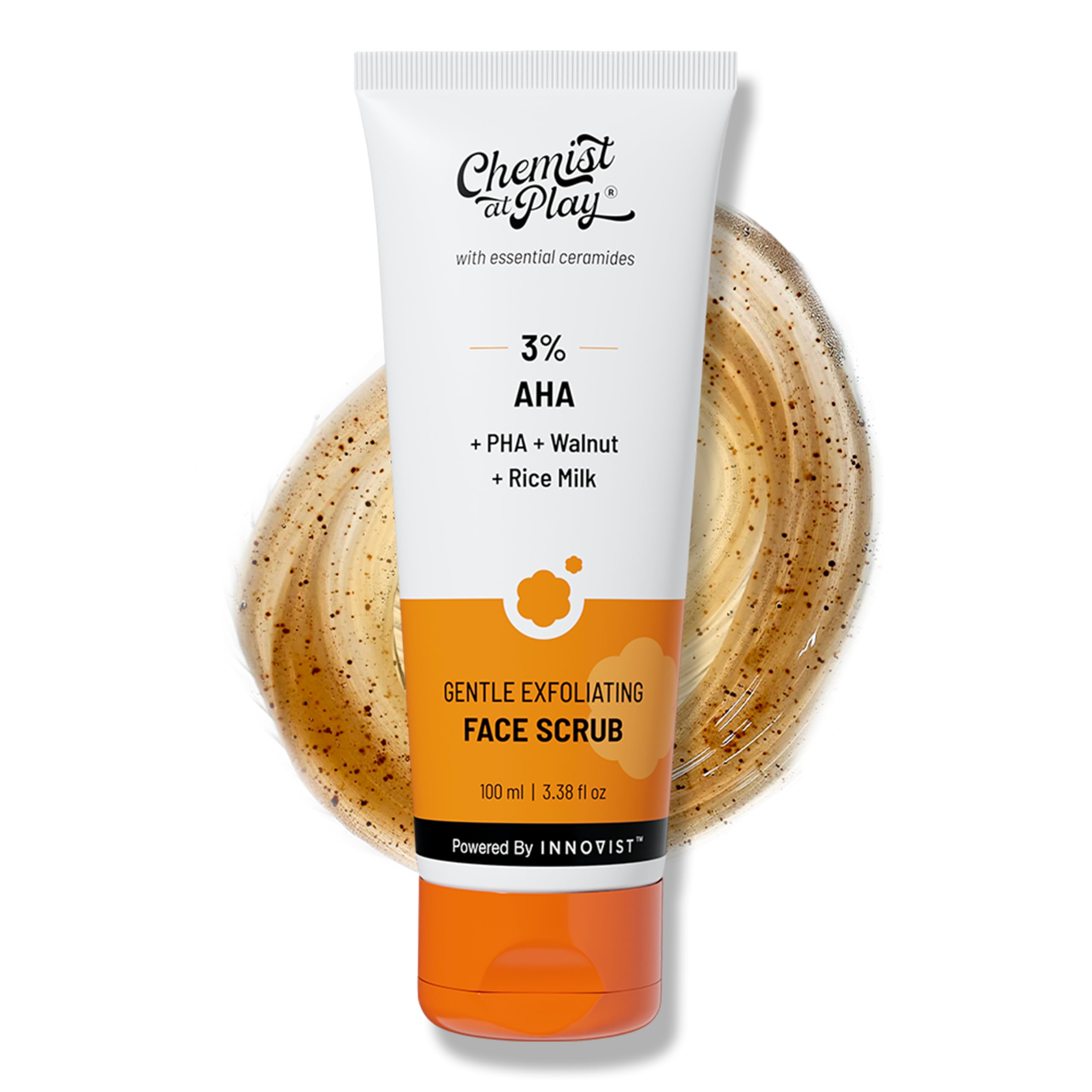 Chemist at Play exfoliante suave con ácido mandélico y nueces para piel más suave