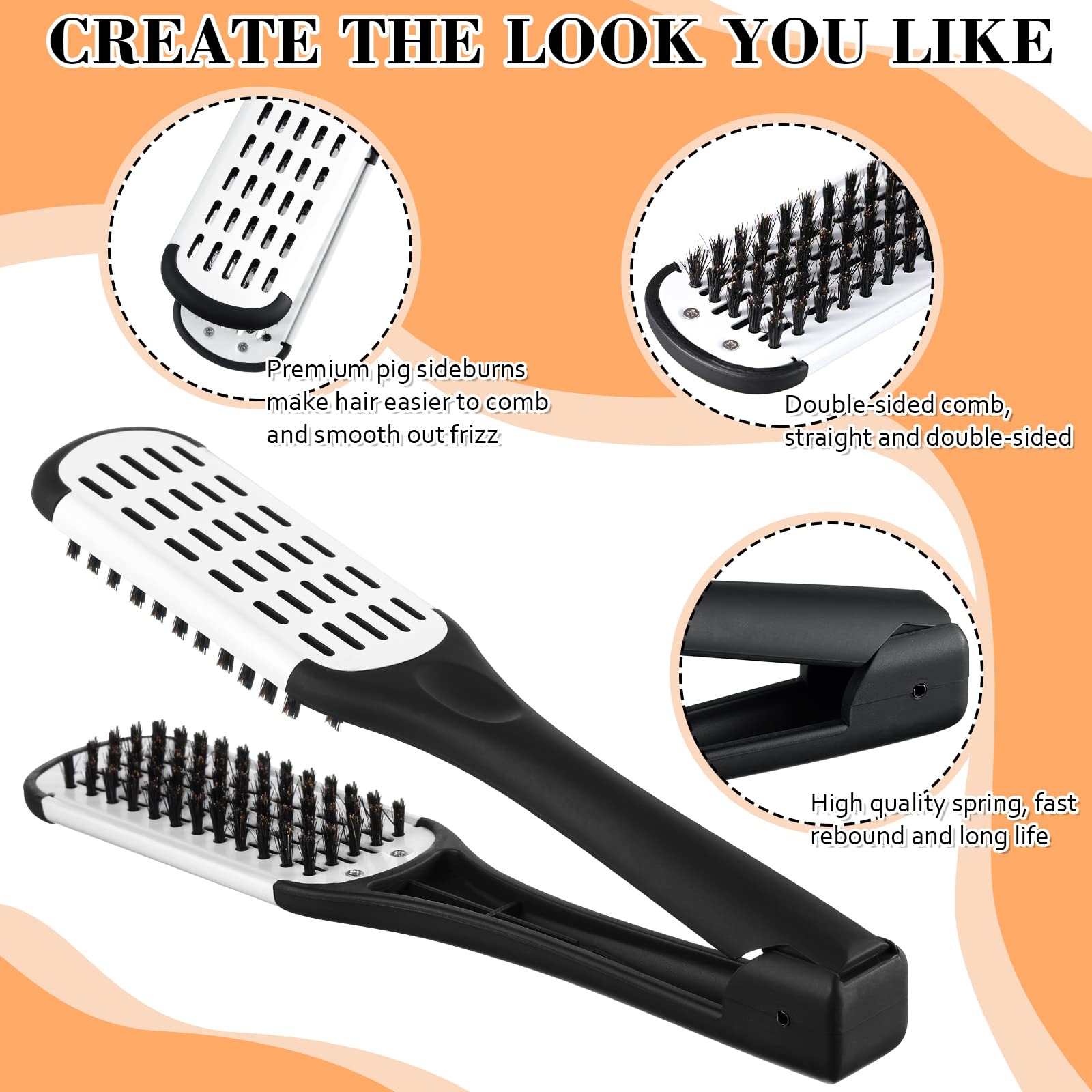 CHENGU peine forma V para fijar el pelo durante el peinado.