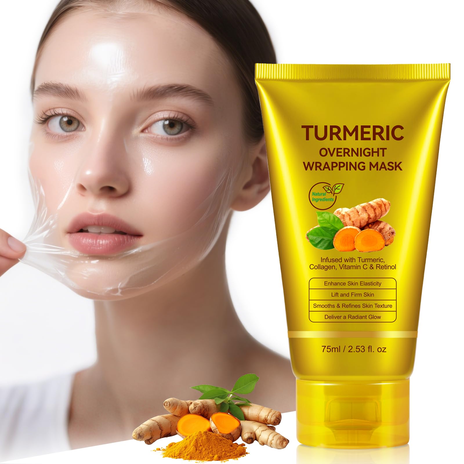 Chenyayun mascarilla nocturna curcuma vitamina C para piel radiante