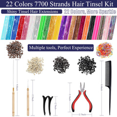 CHENZI extensiones tinsel 48 pulgadas para peinados versátiles