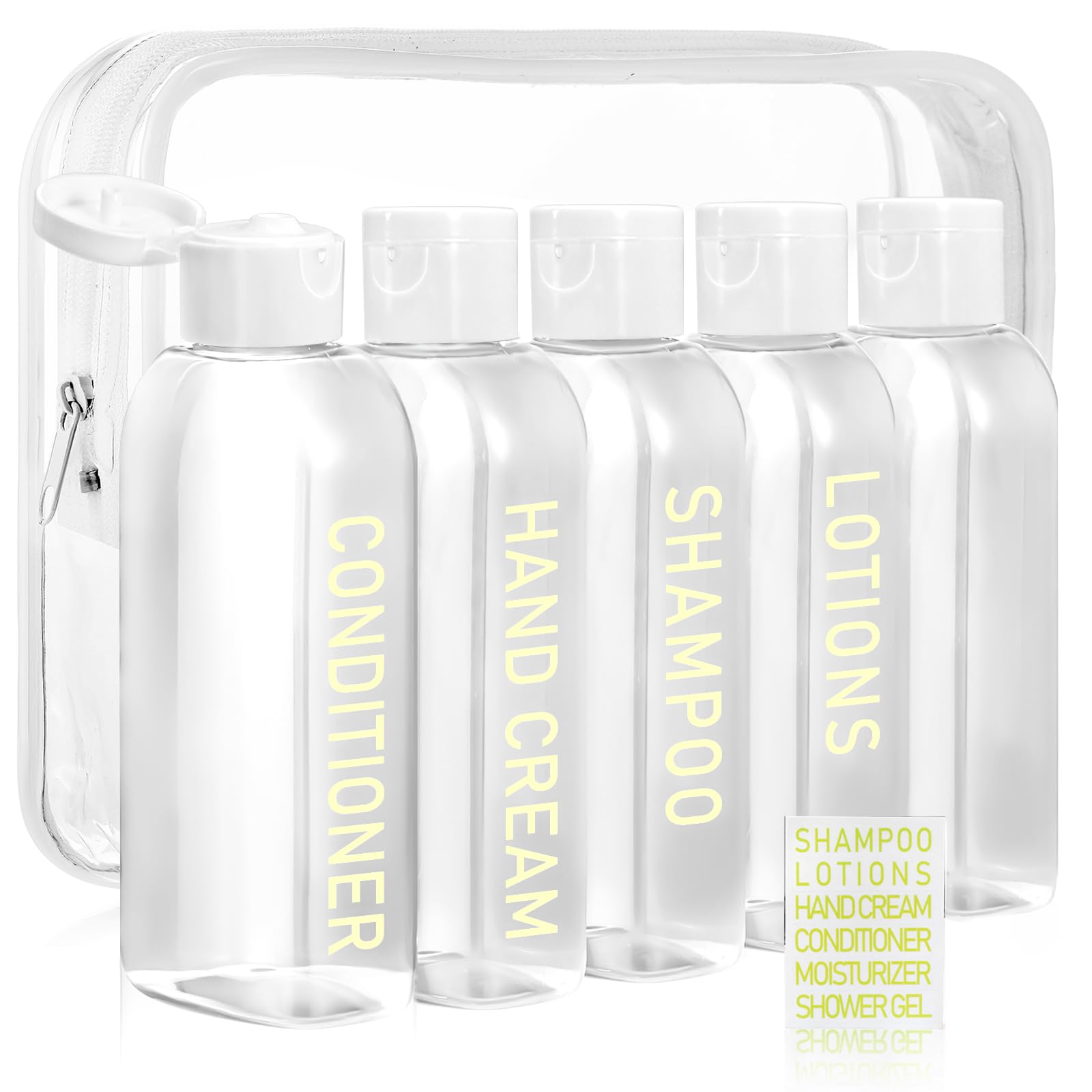 CHEODIN set de botellas de viaje para líquidos, fácil transporte y organización