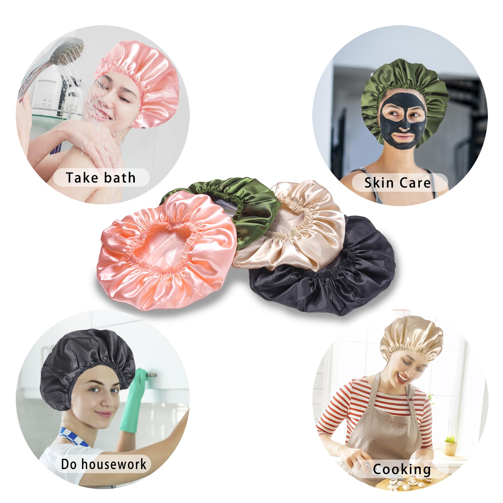 CHFONG capuchas ducha para maquillarte sin perder cabello, práctico y cómodo.