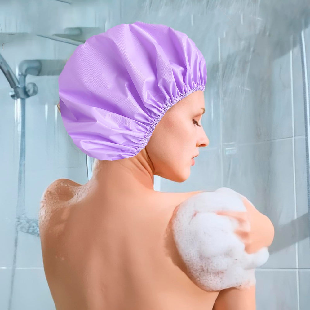 Gorro CHFONG gris de doble cara, apto para duchas y maquillaje sin esfuerzo