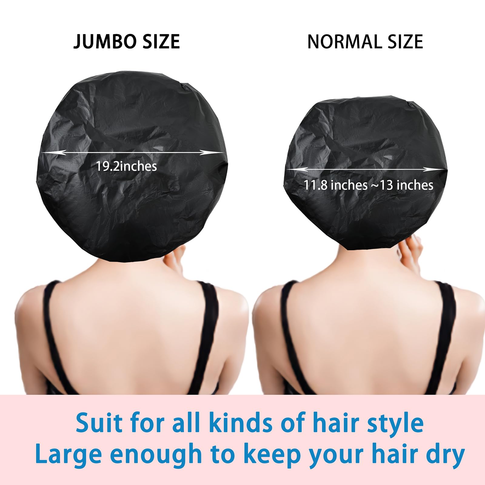 CHFONG gorro-ducha-elastico-resistente: ajuste cómodo para cabellos largos.