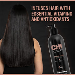 Acondicionador CHI de semilla negra cabello suave tras uso