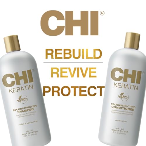 CHI Moisturize It Keratina Acondicionador envase visible, cabello suave y manejable