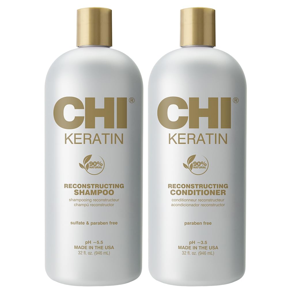 CHI Moisturize It Keratina Champú envase visible, hidratación profunda para cabello dañado