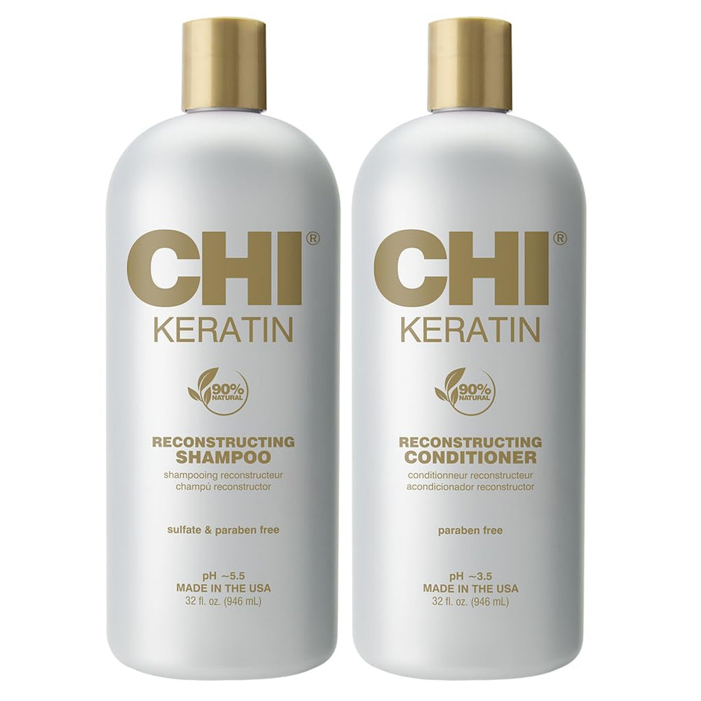CHI Moisturize It Keratina Champú envase visible, hidratación profunda para cabello dañado