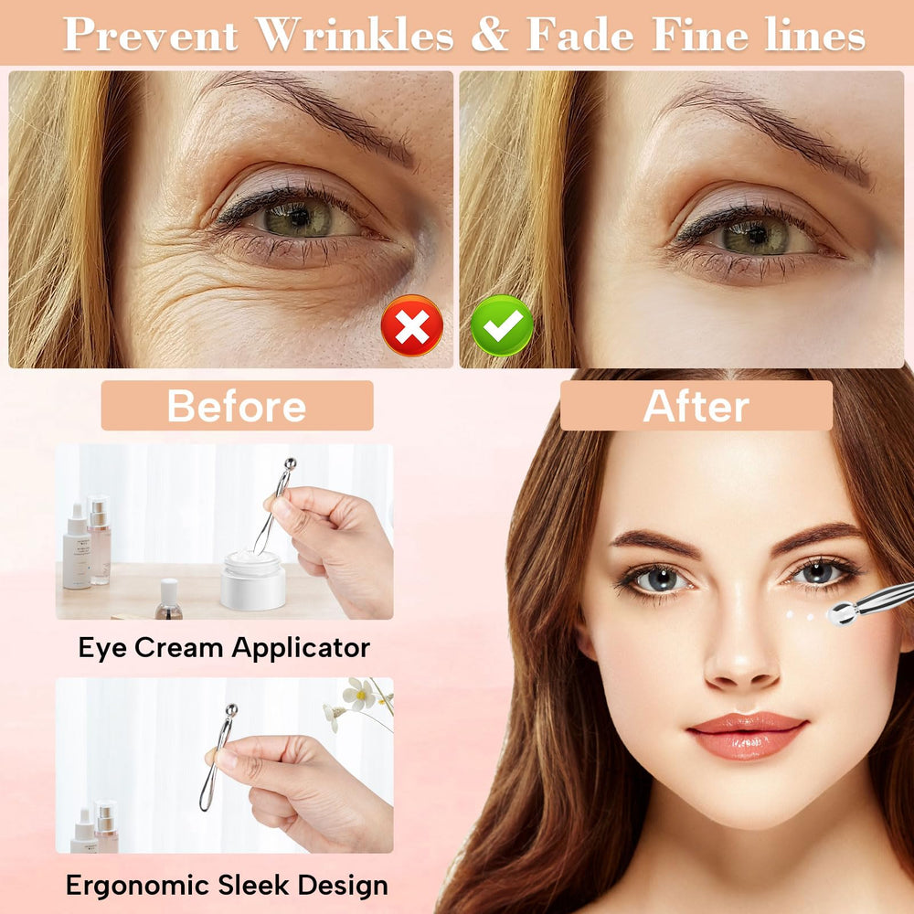 Aplicador metálico Chianku para crema ocular facilita la aplicación suave.