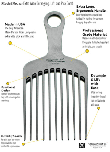 Chicago Comb Model 12: hecho en Estados Unidos, duradero y preciso.