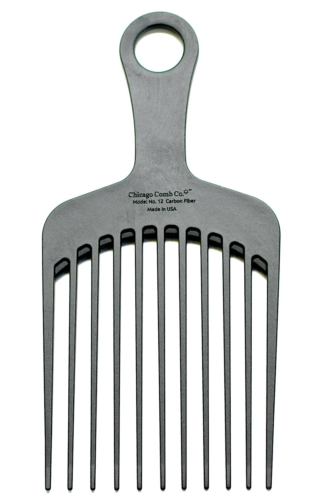Chicago Comb Model 12: peine XL en fibra de carbono para peinar cabello largo sin esfuerzo.