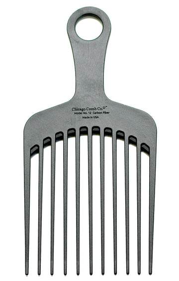 Chicago Comb Model 12: peine XL en fibra de carbono para peinar cabello largo sin esfuerzo.
