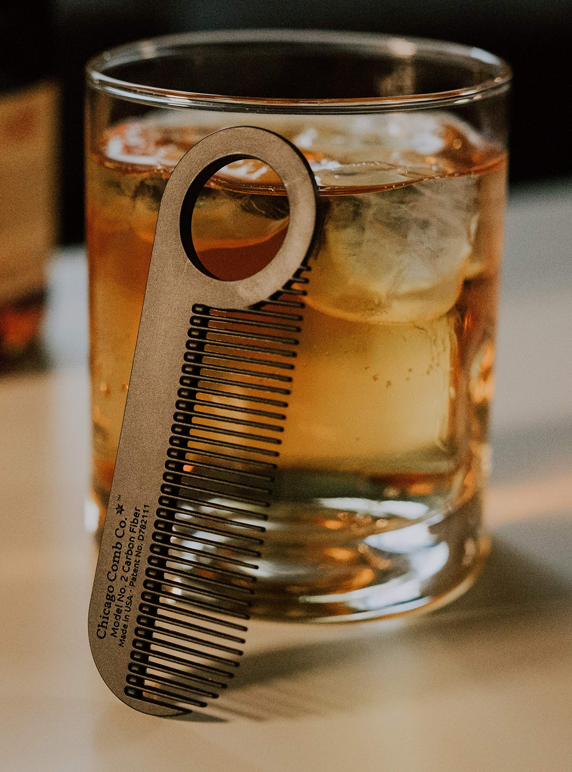 Chicago Comb Modelo 2 para barba y bigote, alisa y define suavemente