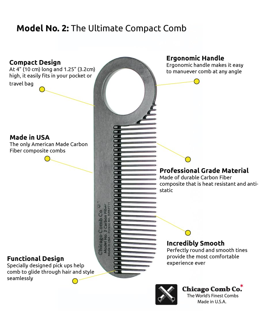 Chicago Comb Modelo 2, fabricado en EE.UU., diseño patentado y confiable