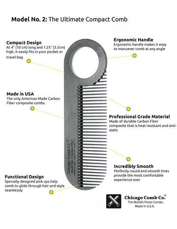Chicago Comb Modelo 2, fabricado en EE.UU., diseño patentado y confiable