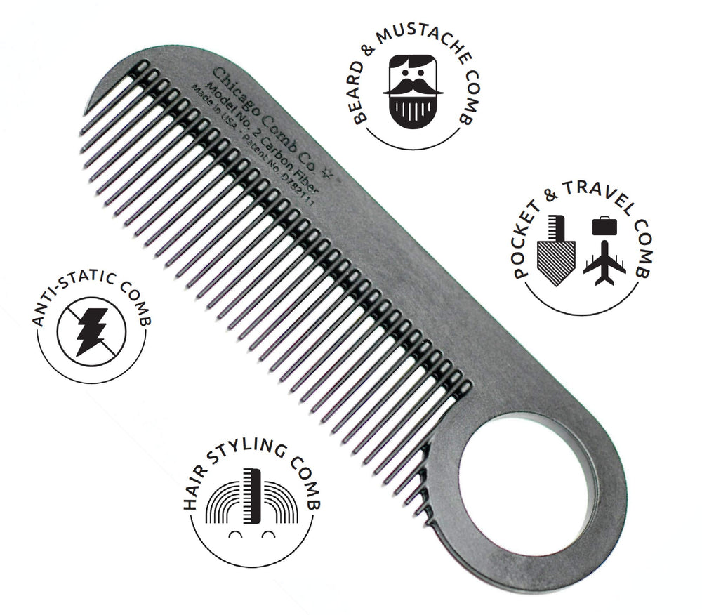Chicago Comb Modelo 2, material ligero y resistente para viajes