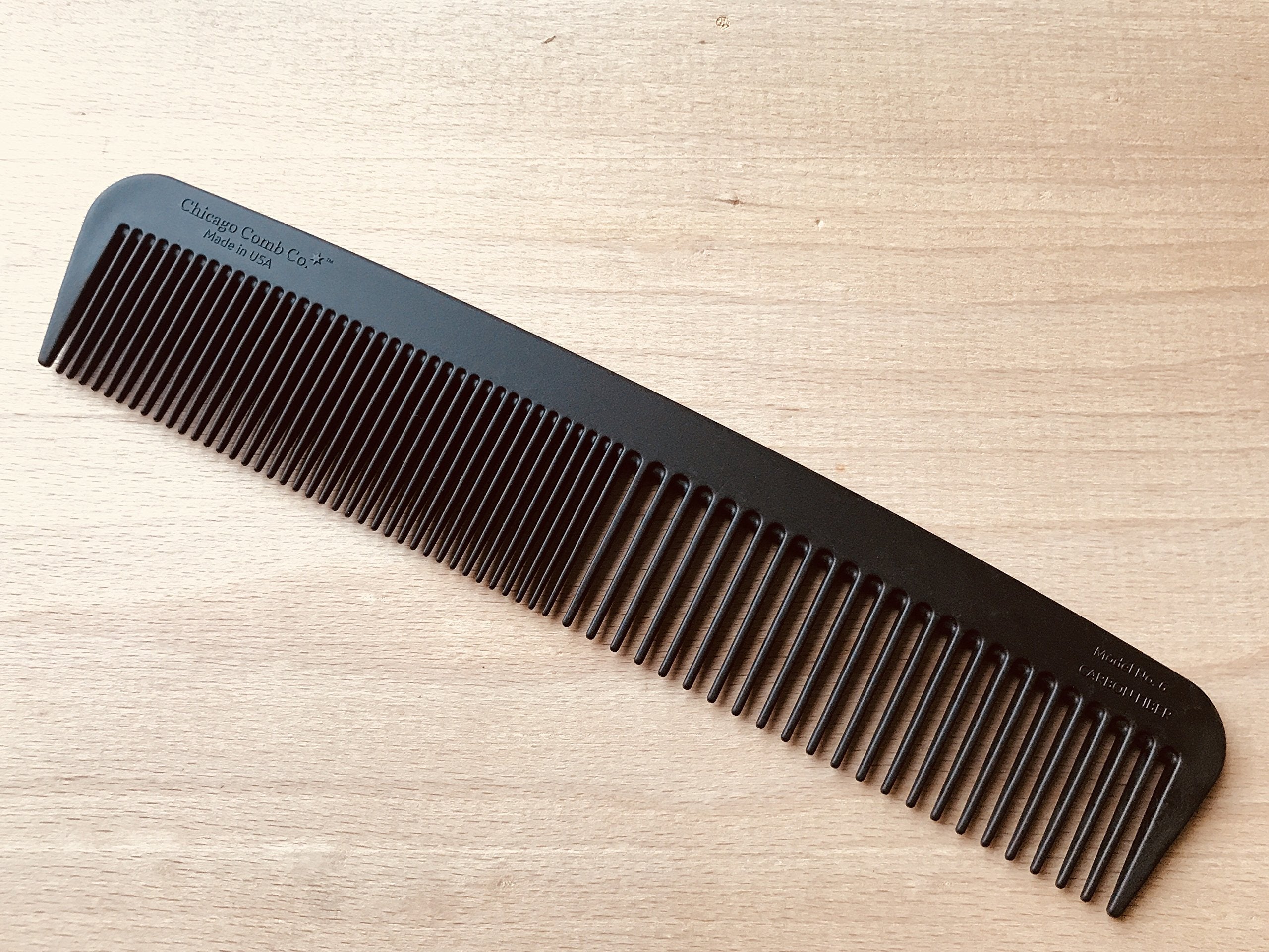 Chicago Comb Modelo 6, antiestático gracias a la fibra de carbono para menos estática