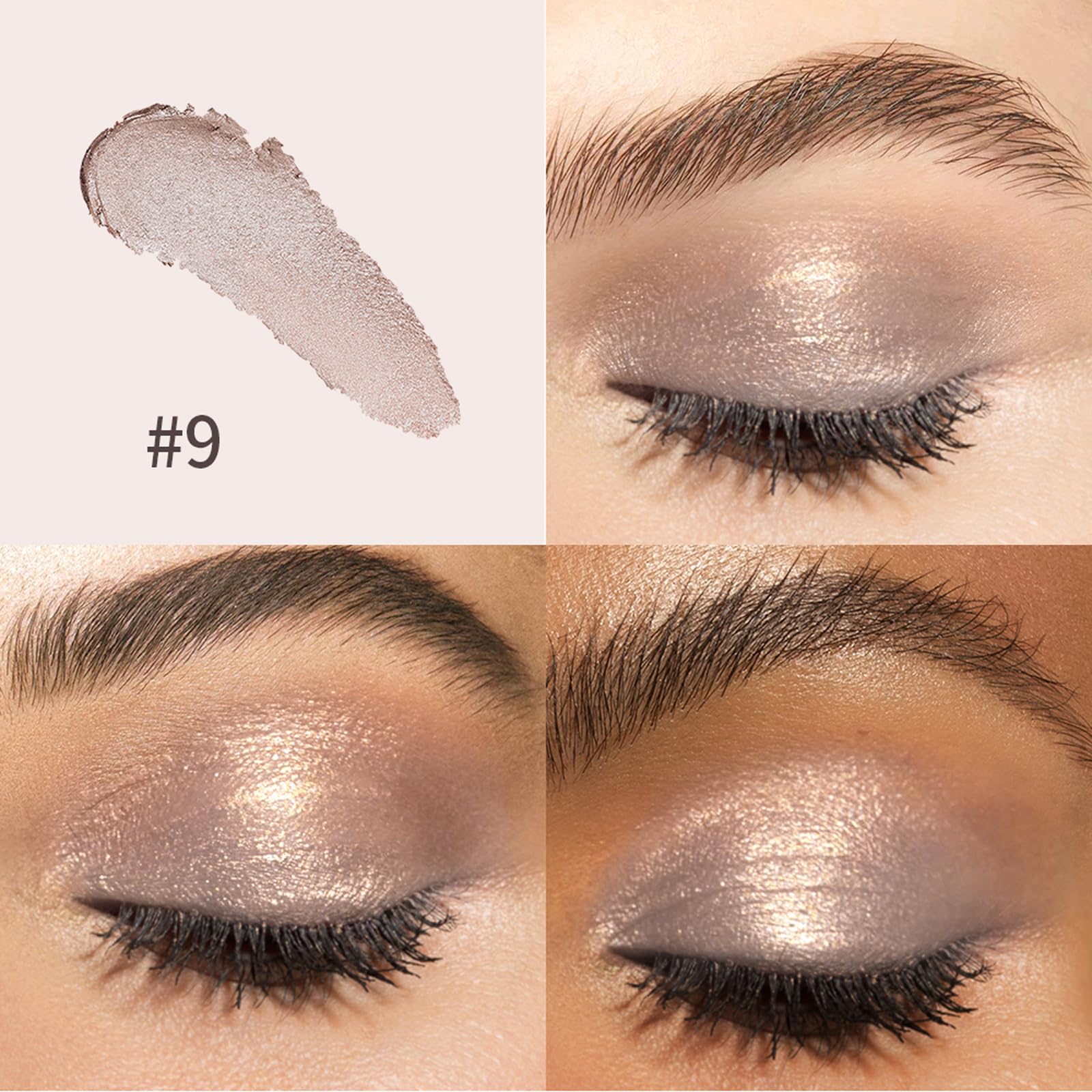 Chifure lápiz sombra crema, 10 colores, versatilidad para estilos diarios o de fiesta.