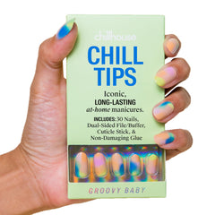 Chillhouse Groovy Baby, tips ovalados, 30 formas para un look personalizado.