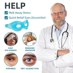 Chillojos mascarilla frío ojos – correa ajustable para un ajuste cómodo y seguro.
