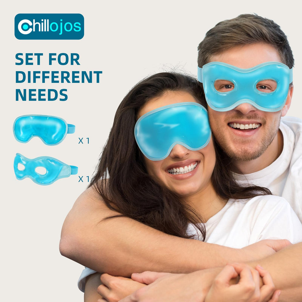 Chillojos mascarilla frío ojos – gel frío, alivio suave para ojeras y fatiga ocular.