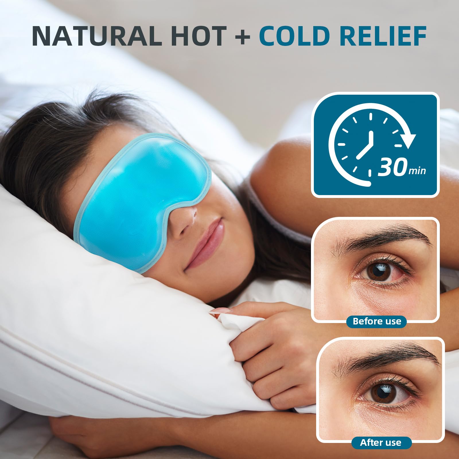 Chillojos mascarilla frío ojos – uso en microondas para calor suave y relajación.