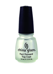 China Glaze Fast Forward, capa superior manicura de larga duración con acabado suave.