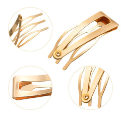 Chinco clip metal dorado 2 pulgadas para peinados duraderos.