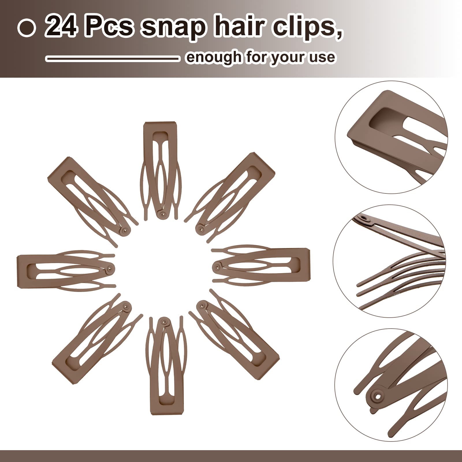 Pinza de pelo Chinco con acabado metálico para fijar peinados con comodidad.