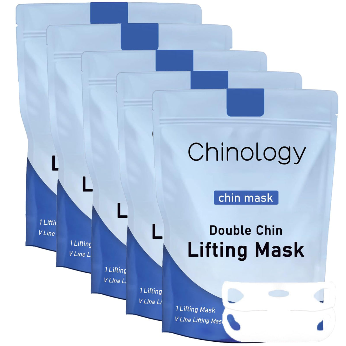 Chinology doble mentón mascarilla levantadora para contorno facial definido.