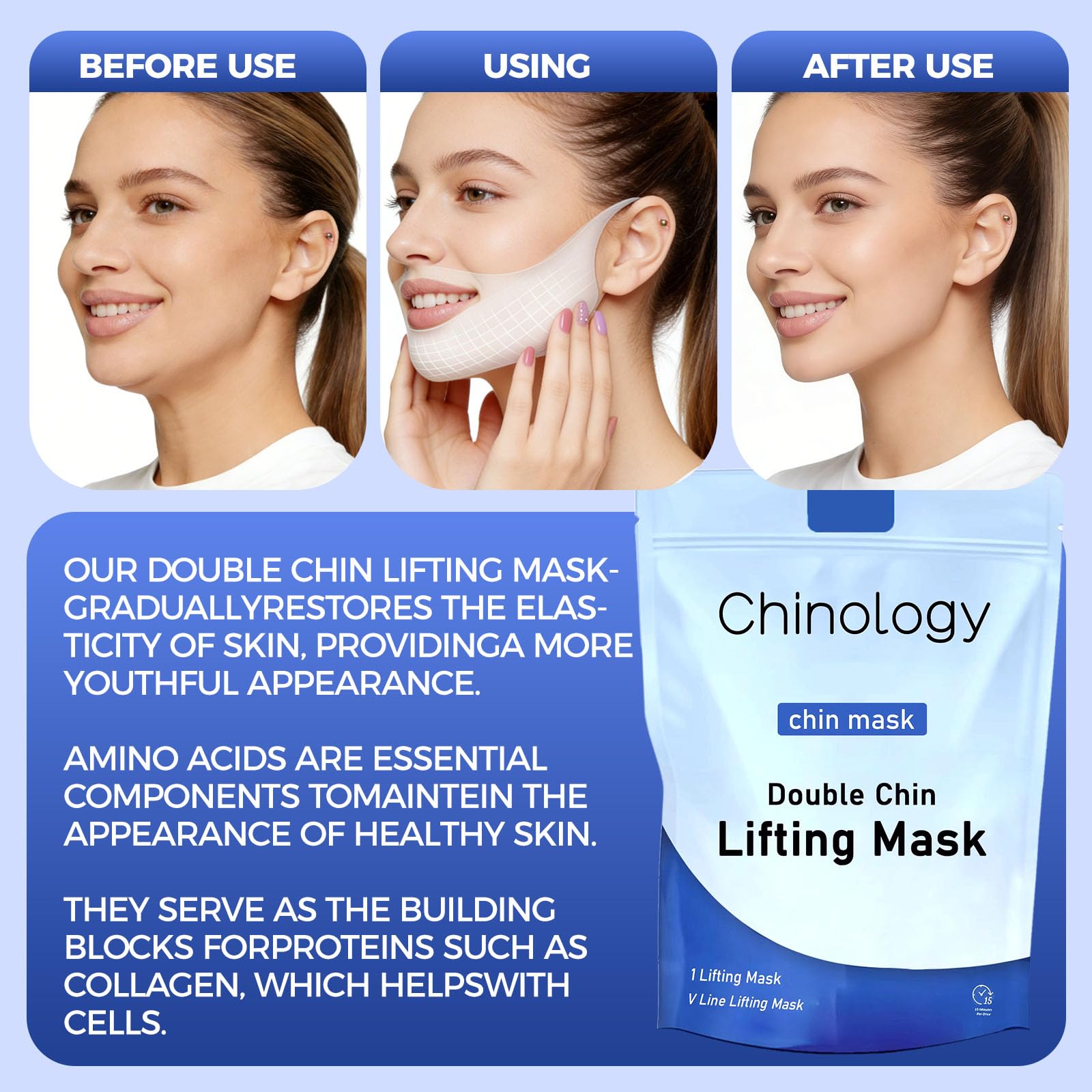 Chinology mascarilla silicona se adapta a contornos faciales para mayor comodidad.