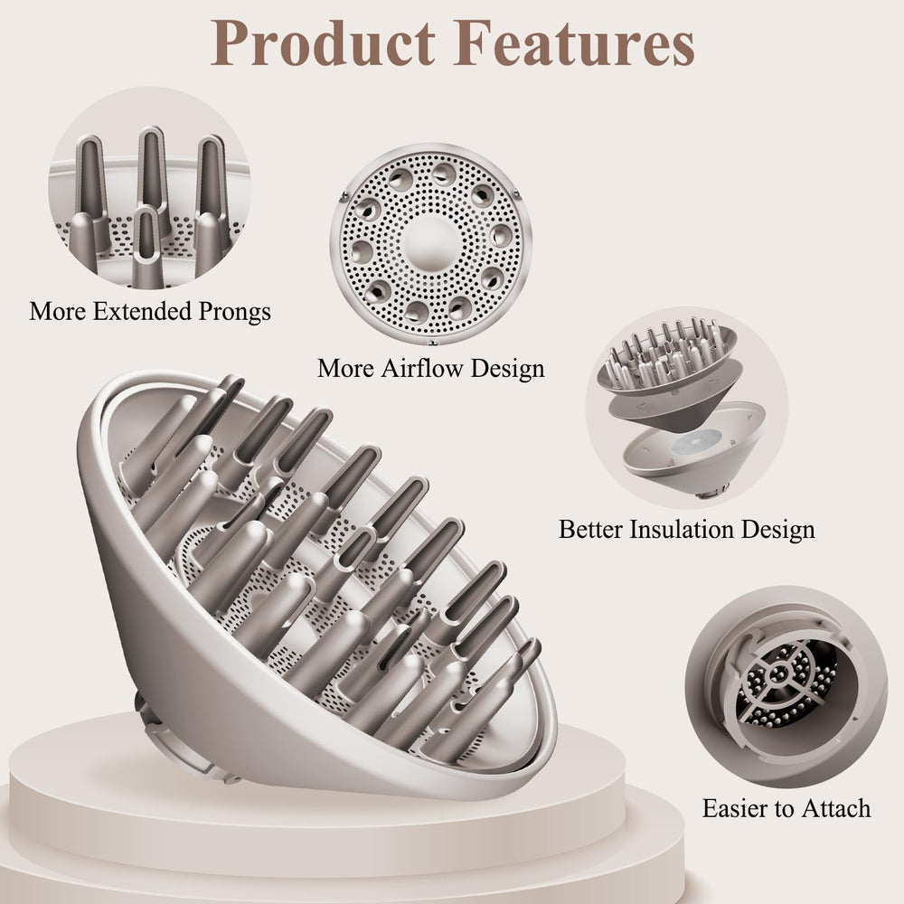 Chivixe difusor grande con puntas extendidas para mayor alcance.