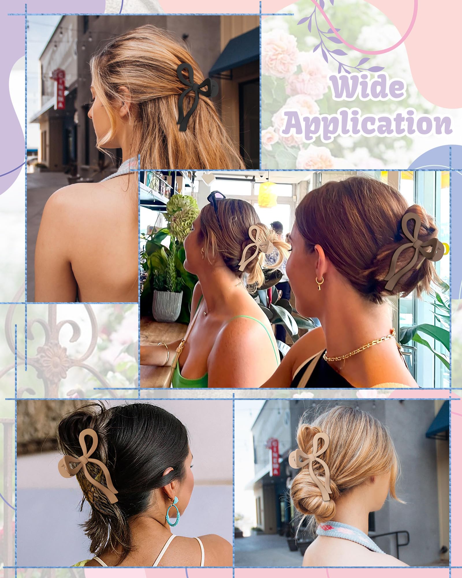 CHLINS pinza bow detalle, acabado elegante y sujeción estable