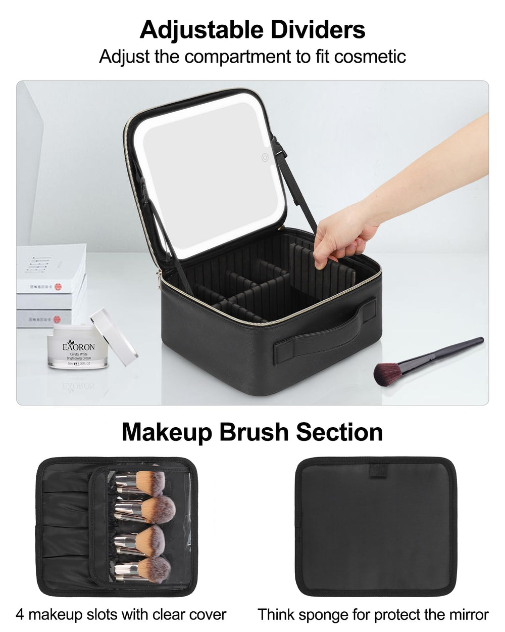 Chomeiu estuche maquillaje bolsa para brochas, transporte ordenado