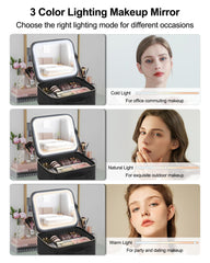 Chomeiu estuche maquillaje luz triple con tres tonos para adaptar la iluminación