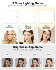 Chomeiu estuche con luz LED en tres tonos para maquillaje con buena visibilidad.