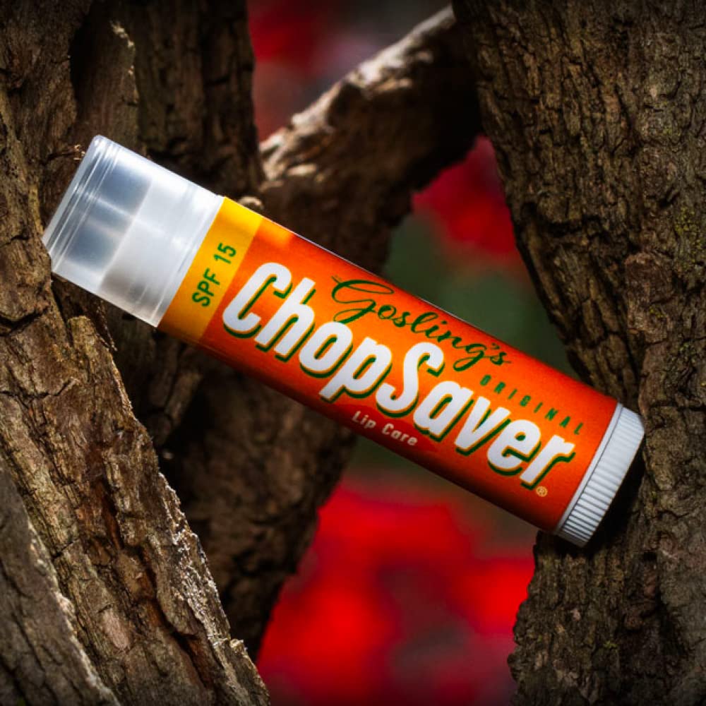 ChopSaver aplicación suave en labios con fragancia cítrica natural.